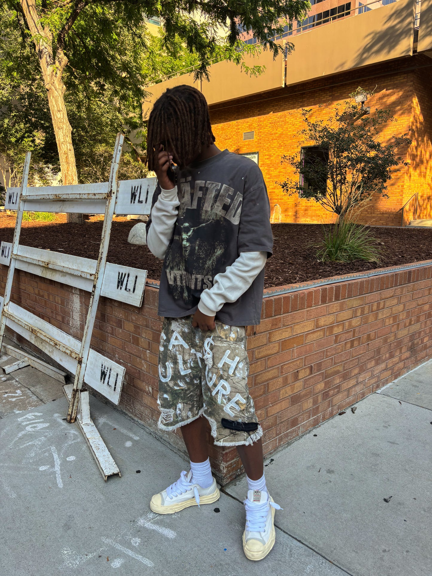 Camo Ca$h Culture Jorts